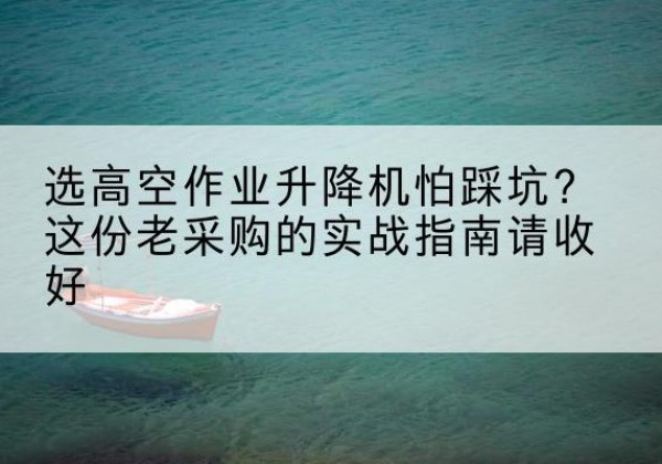 新田高空作业升降机厂家推荐-选高空作业升降机怕踩坑？这份老采购的实战指南请收好